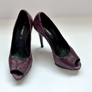 Le Silla Purple Phyton High Heel Platform Pumps US Size 6/ EUR 36